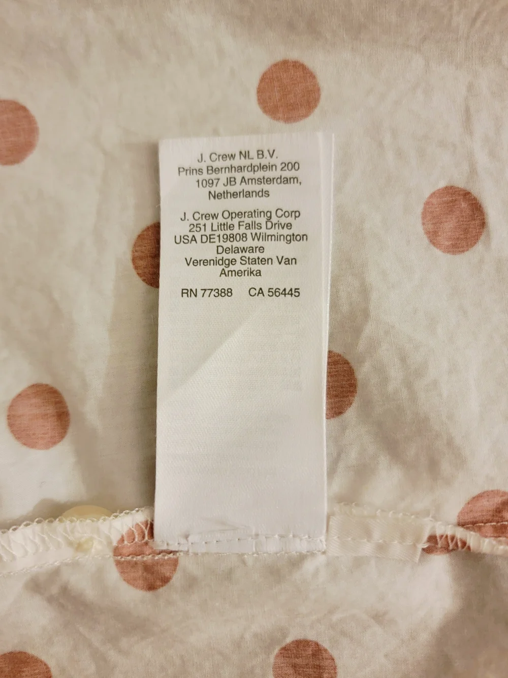 J.Crew White Pink Polka Dot Puff Sleeve Cotton Wrap Dress XS Fits Medium